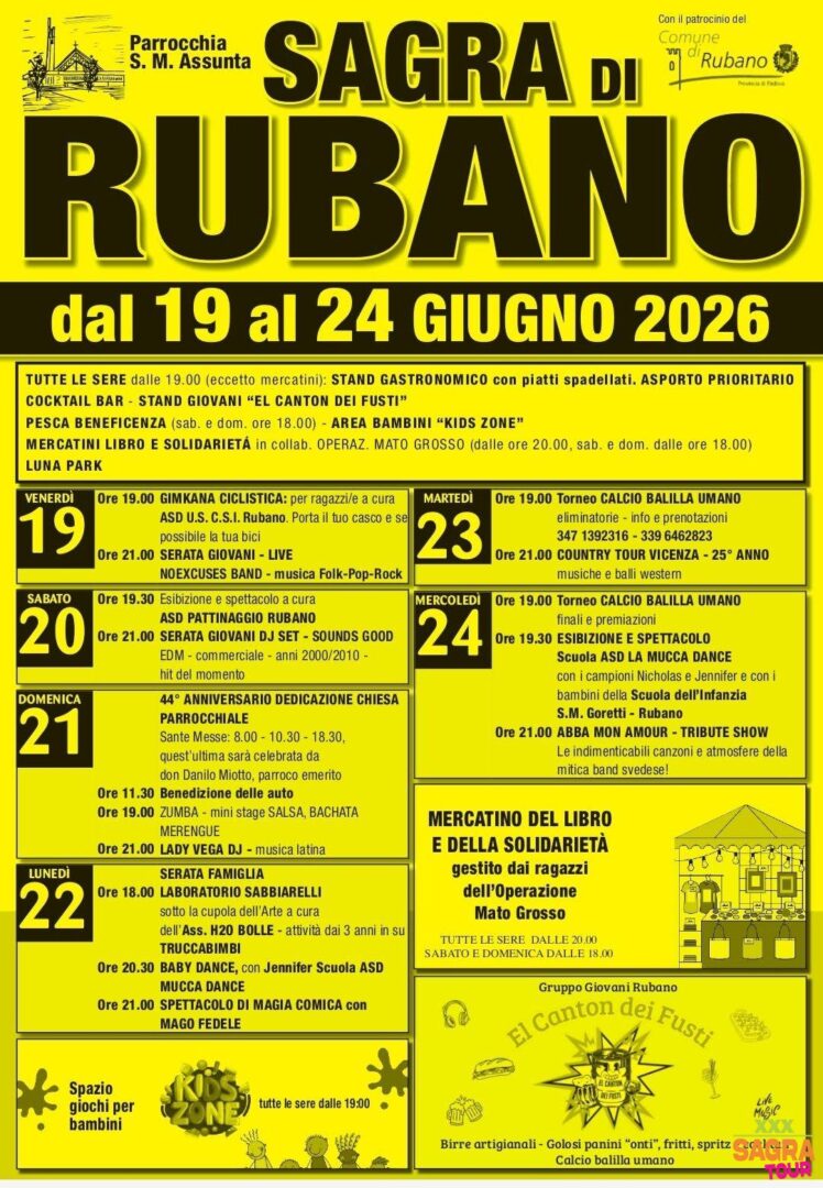 locandina sagra patronale di rubano rubano