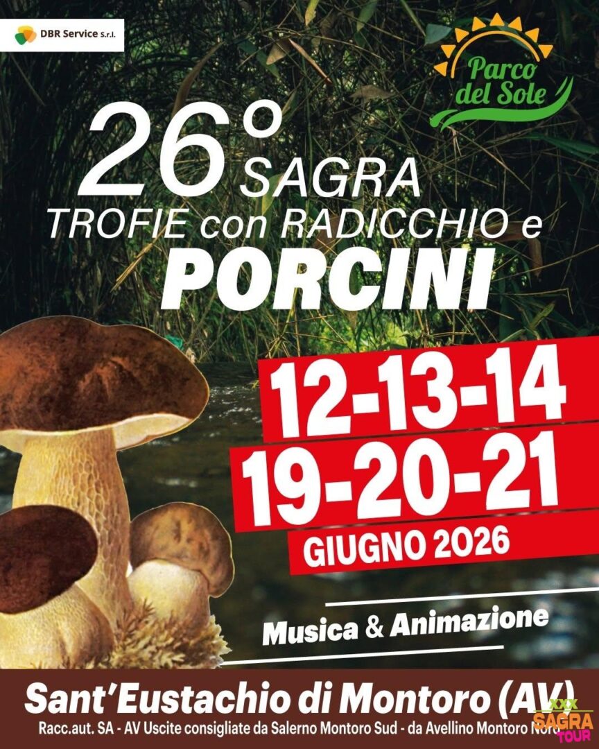 Manifesto Sagra Trofie con Radicchio e Porcini - Sant'Eustachio