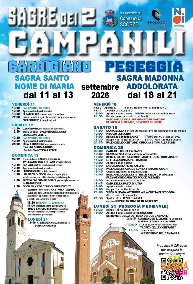locandina sagre dei 2 campanili scorzè