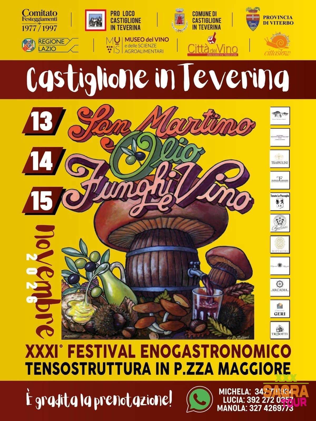 locandina san martino olio, funghi e vino castiglione in teverina