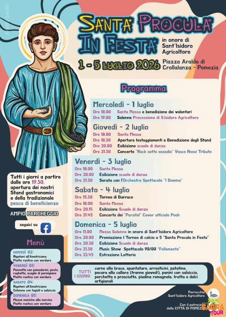 locandina santa procula in festa pomezia