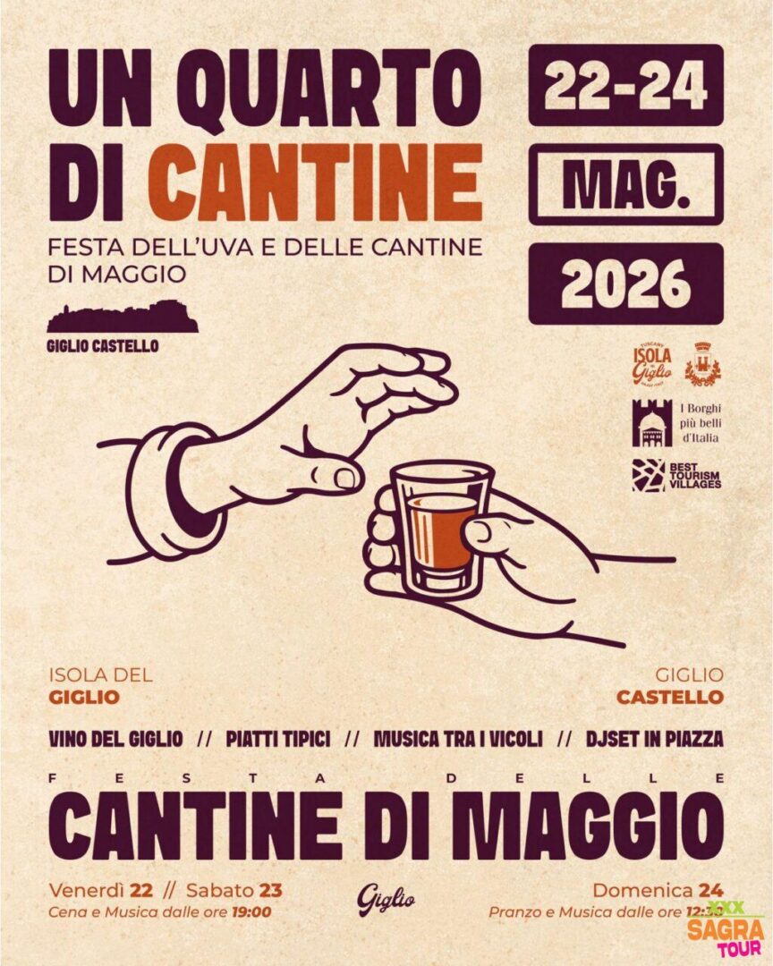 Manifesto Un quarto di cantine - Giglio Castello